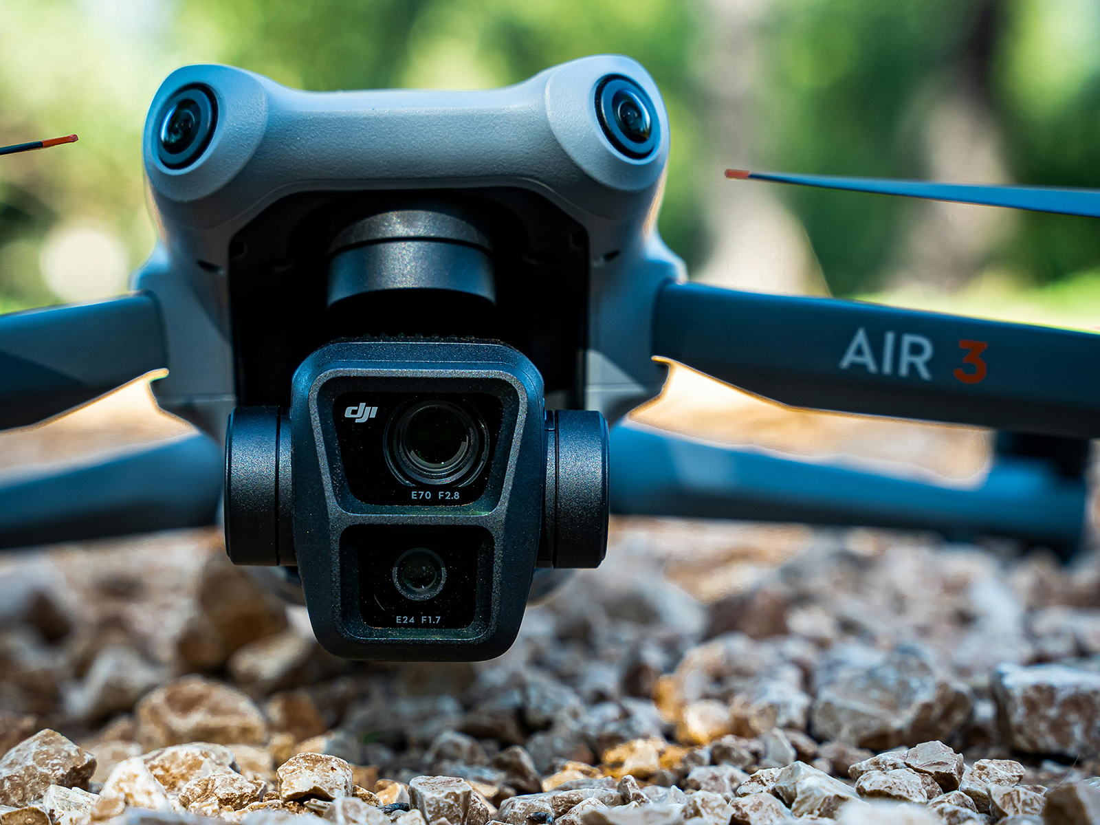 KinseyInvestigations.com Drone Investigations - A drone sits on a bed of gravel.