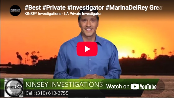 Image a newscaster covering a story about Kinsey Investigations Best Private Investigator in Los Angeles and Marina Del Rey.