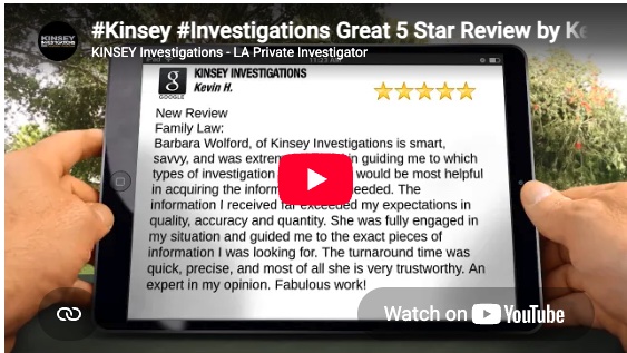 Image of Kinsey Investigations Reviews on Youtube.